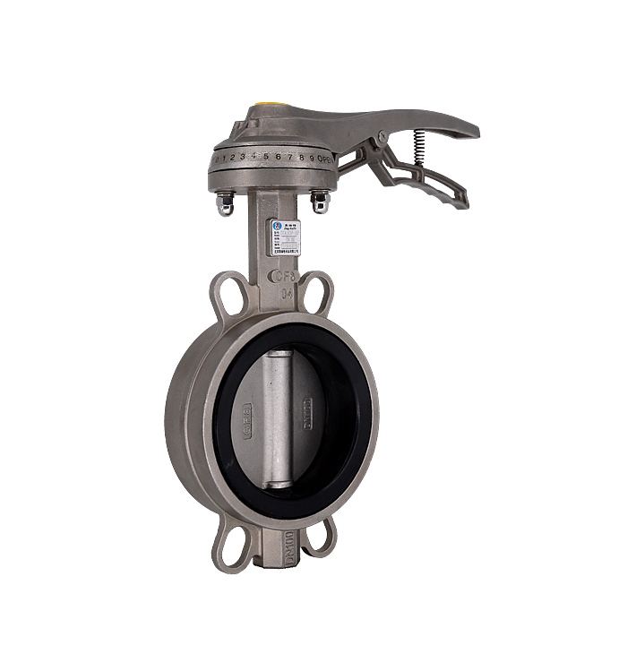 有靠背—不銹鋼對夾式手柄蝶閥 有靠背—不銹鋼對夾式手柄蝶閥