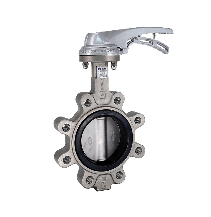 有靠背—不銹鋼單夾式手柄蝶閥