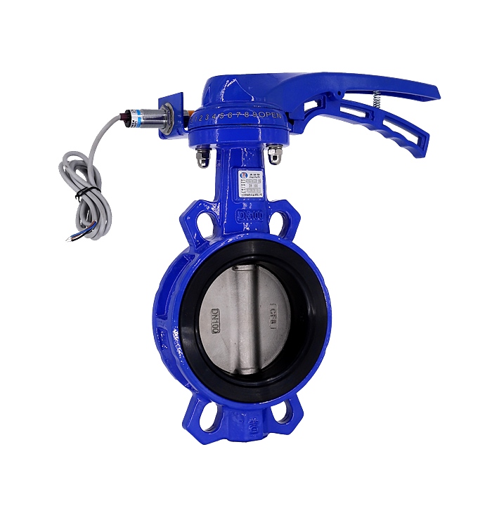 無靠背對夾發(fā)訊手柄蝶閥