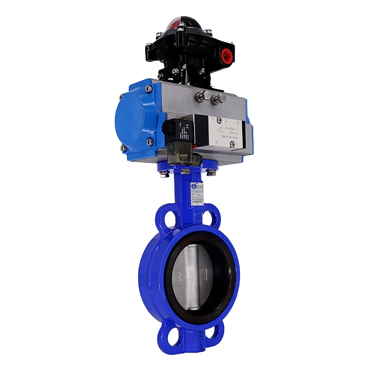 有靠背對(duì)夾式氣動(dòng)蝶閥