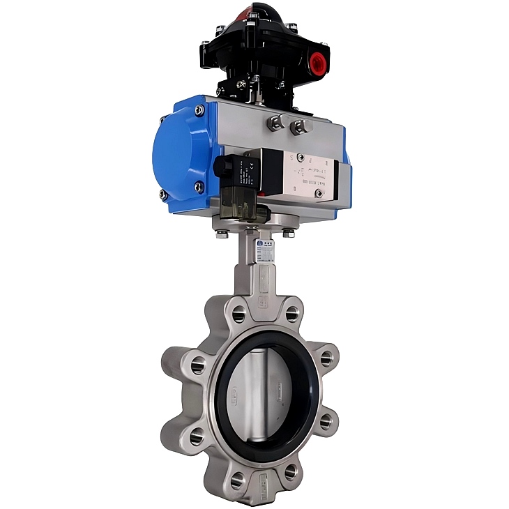 有靠背—不銹鋼單夾式氣動蝶閥