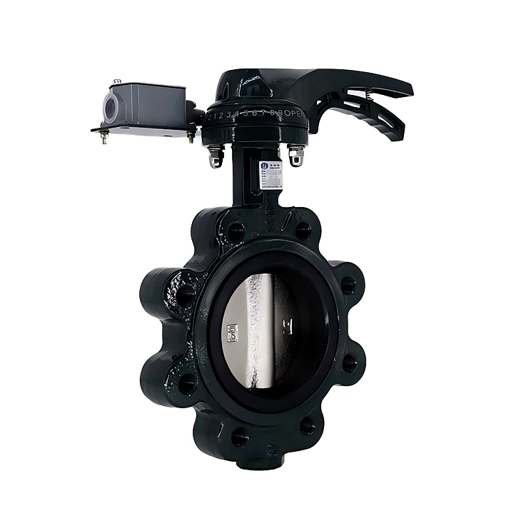 有靠背單夾發(fā)訊手柄蝶閥