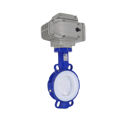 全襯對夾式電動蝶閥