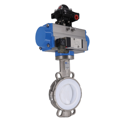 全襯不銹鋼對夾式氣動蝶閥