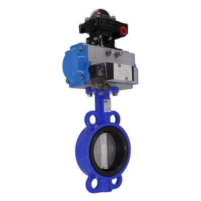 有靠背對夾式氣動蝶閥