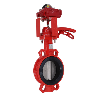 無靠背對夾發(fā)訊手柄蝶閥(限位開關(guān))