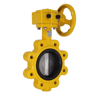 有靠背單夾式蝸輪蝶閥