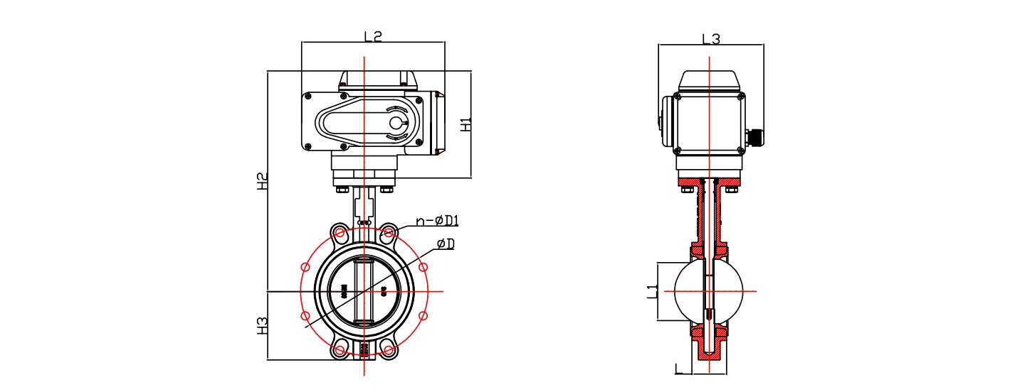 有靠背不銹鋼對(duì)夾式電動(dòng)蝶閥