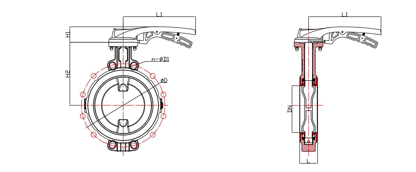 全襯—對(duì)夾式手柄蝶閥