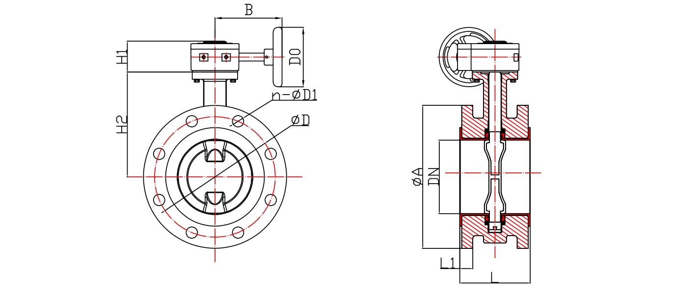 全襯—法蘭式渦輪蝶閥
