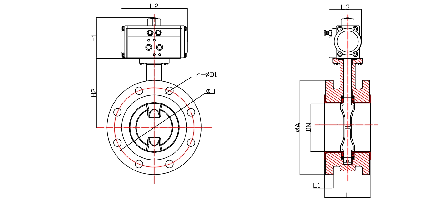 全襯—不銹鋼法蘭式氣動(dòng)蝶閥