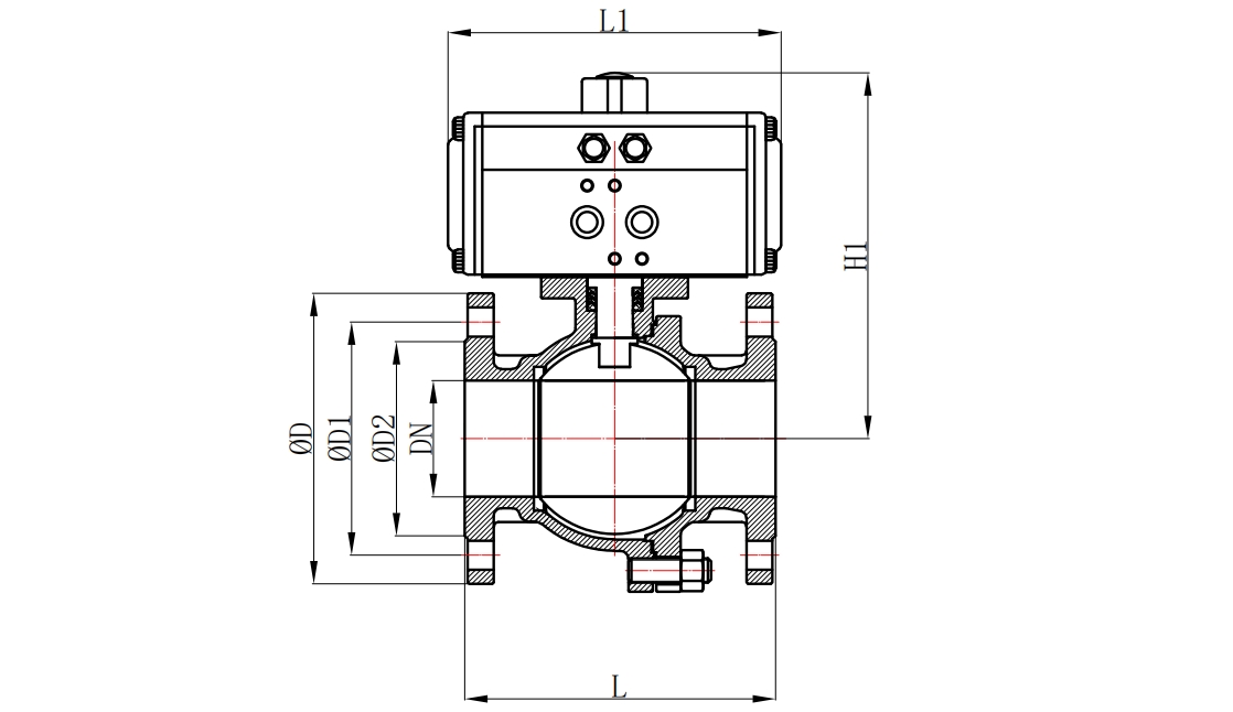 法蘭式氣動(dòng)球閥 法蘭式氣動(dòng)球閥