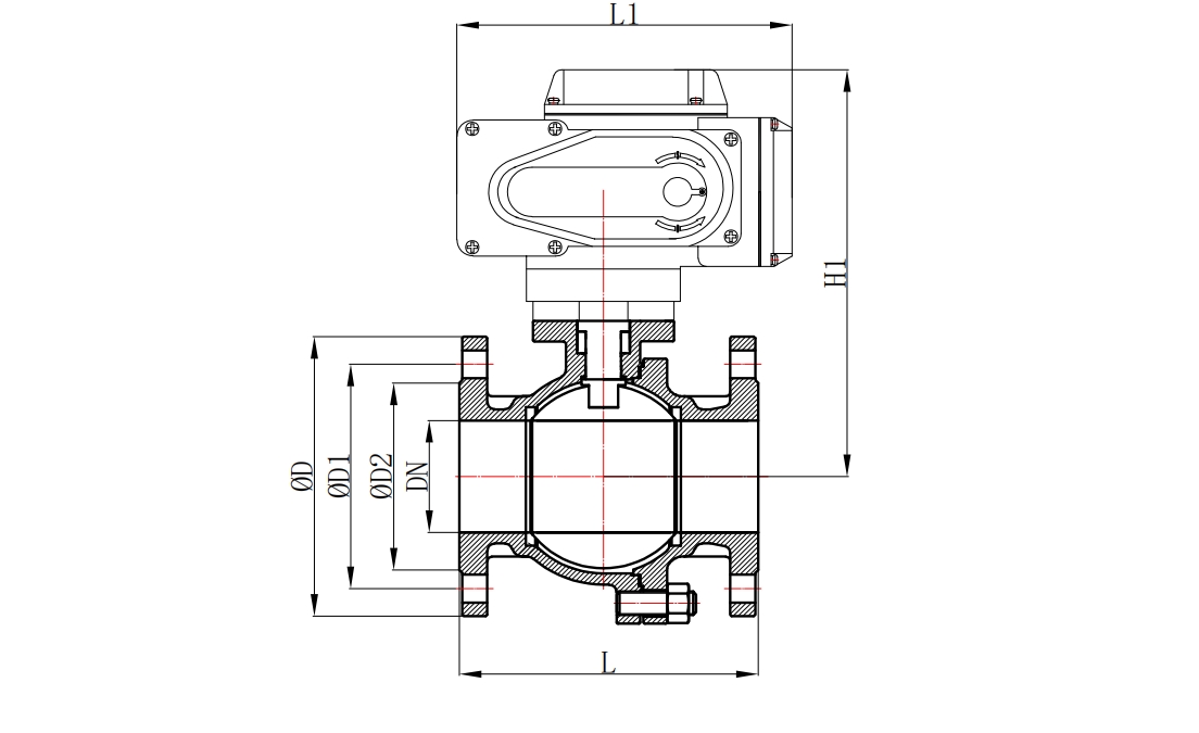 法蘭電動球閥 法蘭電動球閥